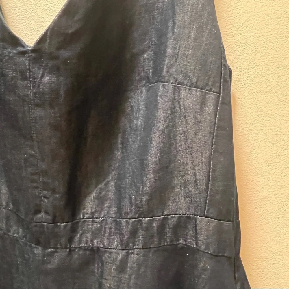 GAP Stylish Classy Sleeveless V-Neck& Back Denim Jumper Dress, Sz 14, Dark Wash - Picture 5 of 7